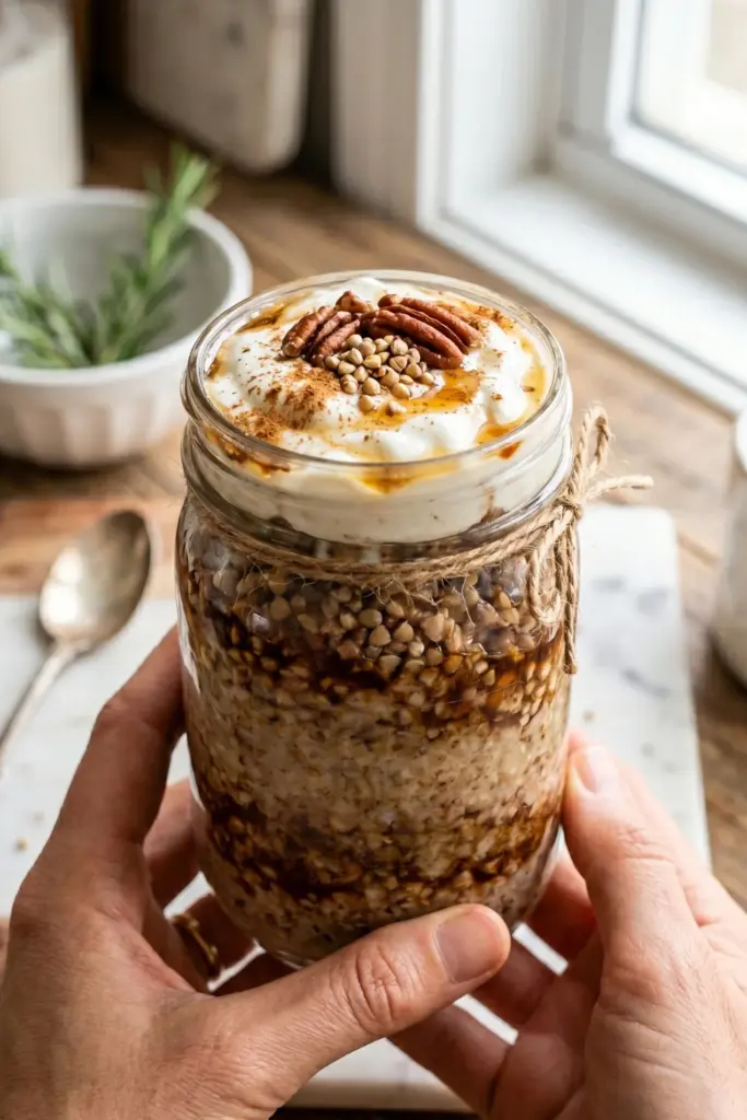 cinnamon-roll-buckwheat-breakfast-jar