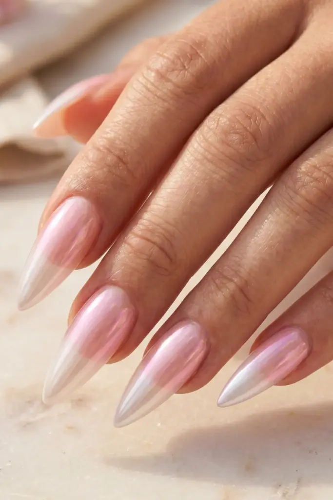 cotton-candy-pink-swirls-girly-stiletto-summer-nail-designs-ideas