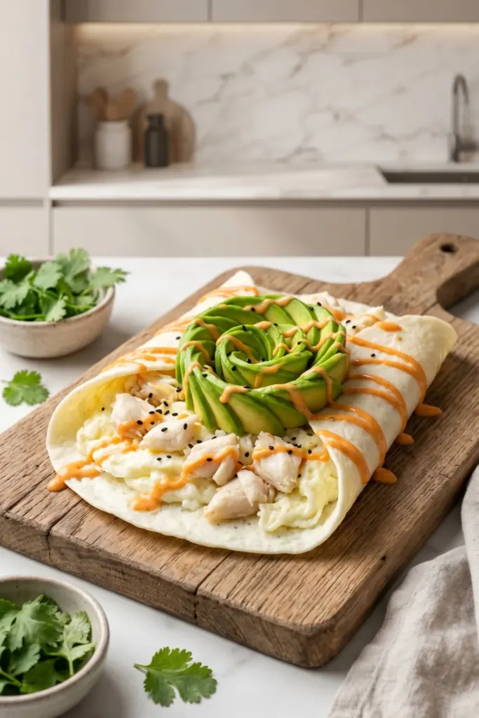 crab-avocado-rose-egg-white-wrap-spicy-mayo-luxury-breakfast-wraps