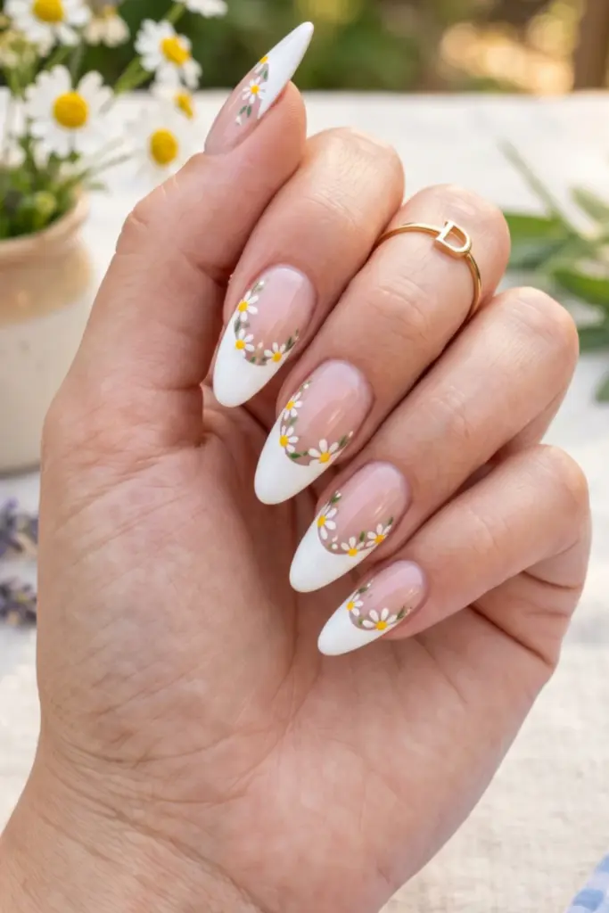 daisy-daze-french-tips-stunning-floral-french-tip-press-on-summer-nails-designs-ideas