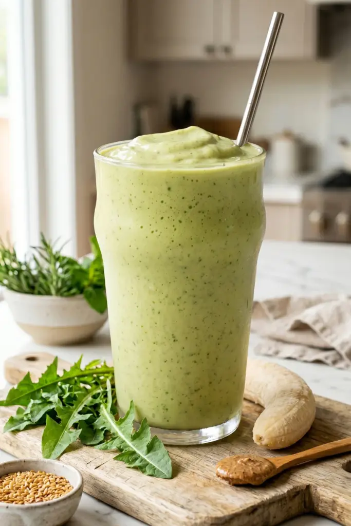 dandelion-greens-banana-fiber-fix-green-detox-breakfasts