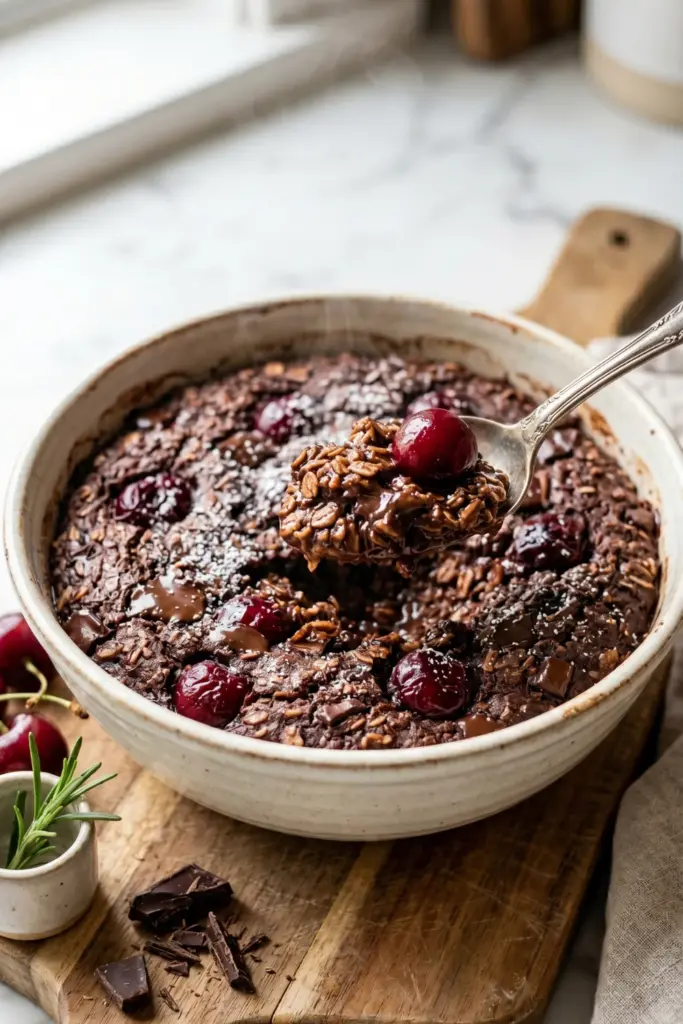 double-chocolate-cherry-baked-oatmeal-cozy-breakfast-recipes