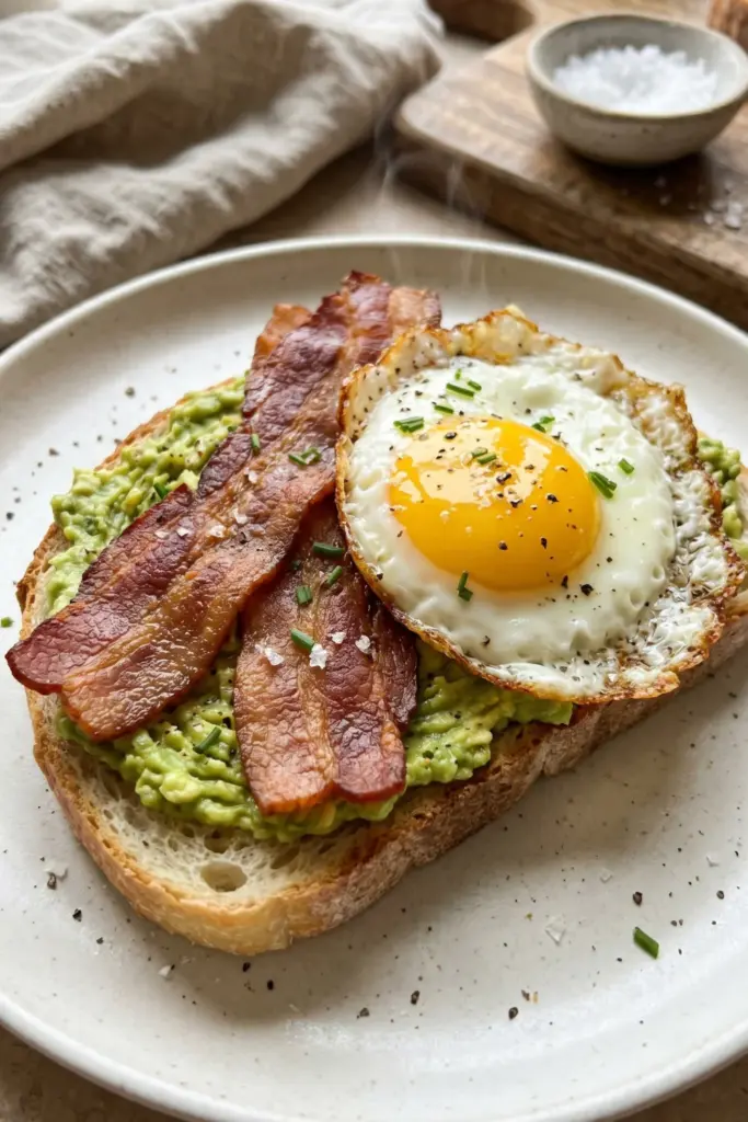 fried-egg-turkey-bacon-avocado-toast-high-protein