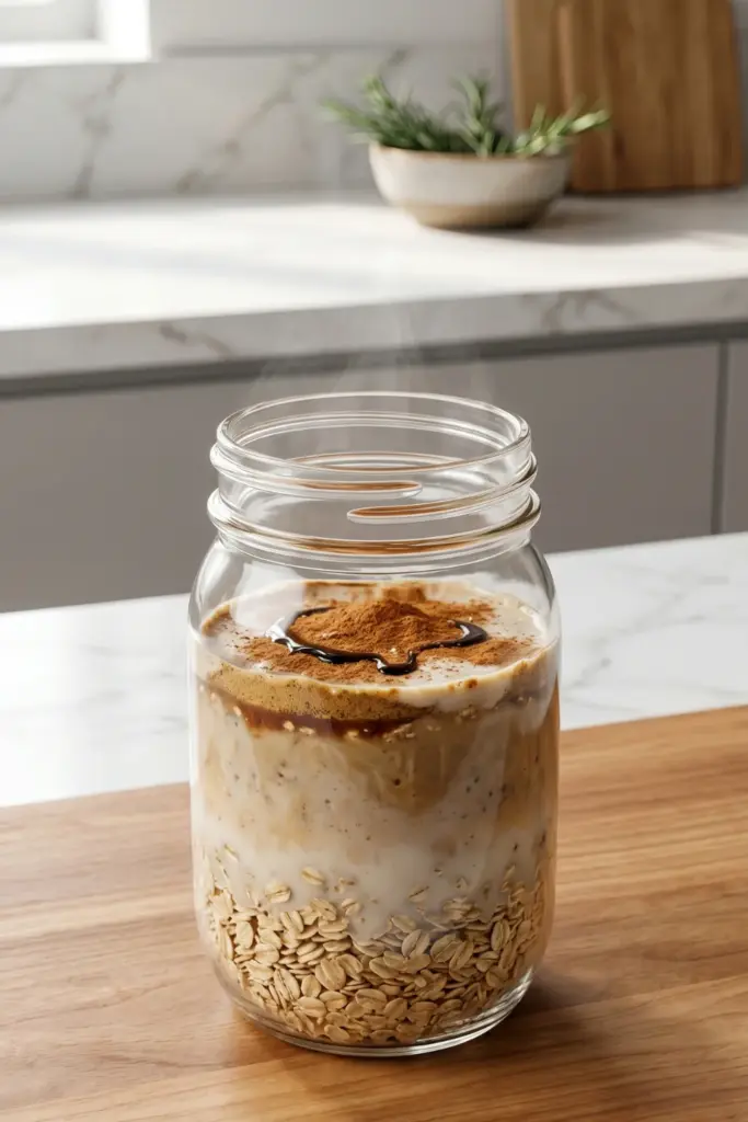 gingerbread-latte-oats-breakfast-jar