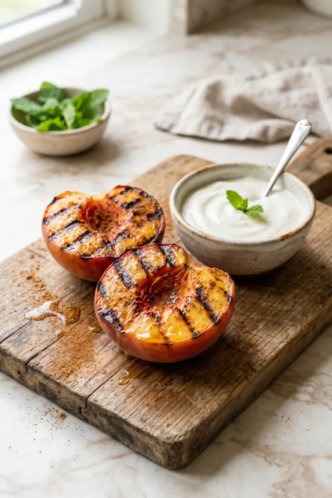 grilled-peaches-with-honey-cinnamon-healthy-summer-dessert-recipe-ideas