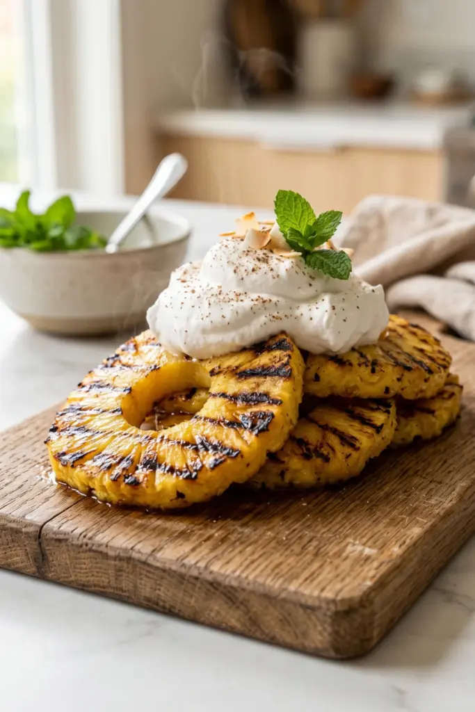 grilled-pineapple-coconut-whip-summer-desserts