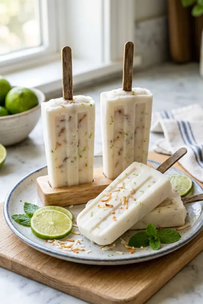 healthy-easy-summer-fourth-july-dessert-recipe-coconut-lime-popsicles-naturally-sweetened