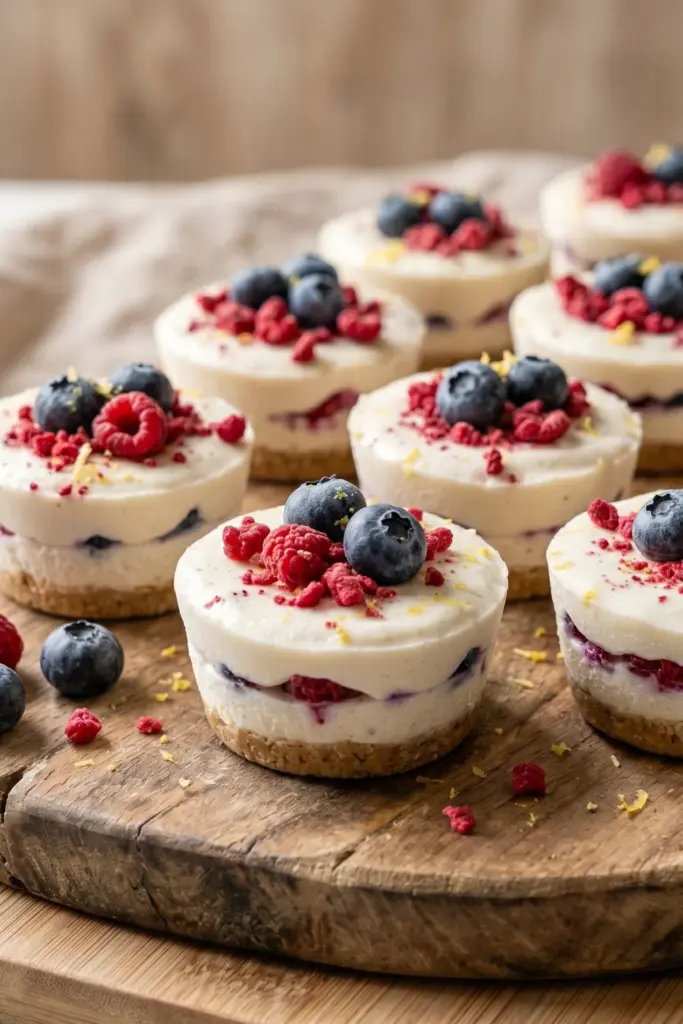 healthy-easy-summer-fourth-july-dessert-recipe-no-bake-red-white-blue-cheesecake-bites
