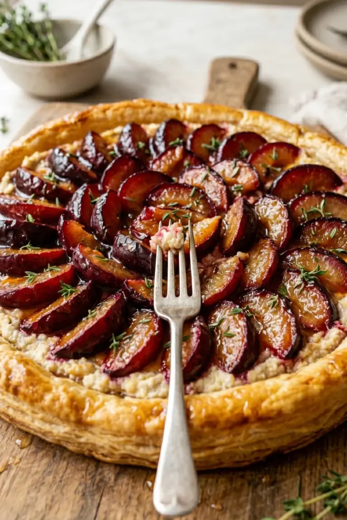 honey-roasted-plum-ricotta-tart-fruity-summer-desserts-bursting-with-flavor-recipe-ideas