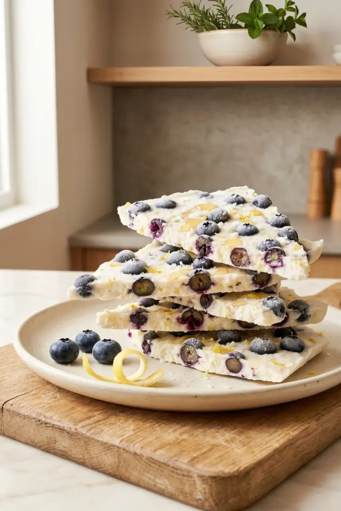 lemon-blueberry-cottage-cheese-bark-summer-dessert