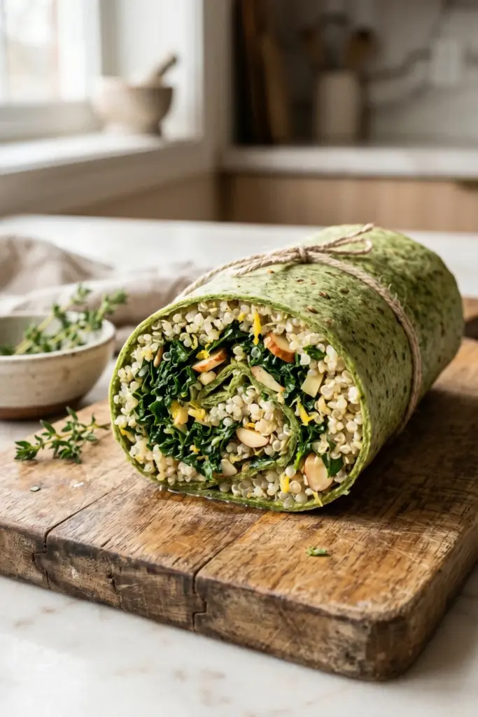 lemon-herb-quinoa-kale-wrap-cozy-breakfasts