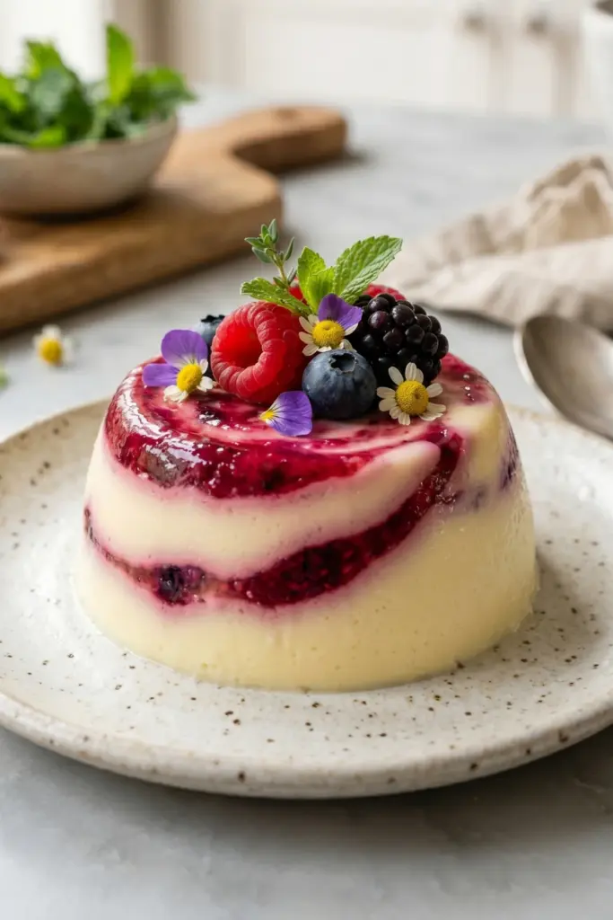 lemon-panna-cotta-berry-swirl-creamy-summer-desserts