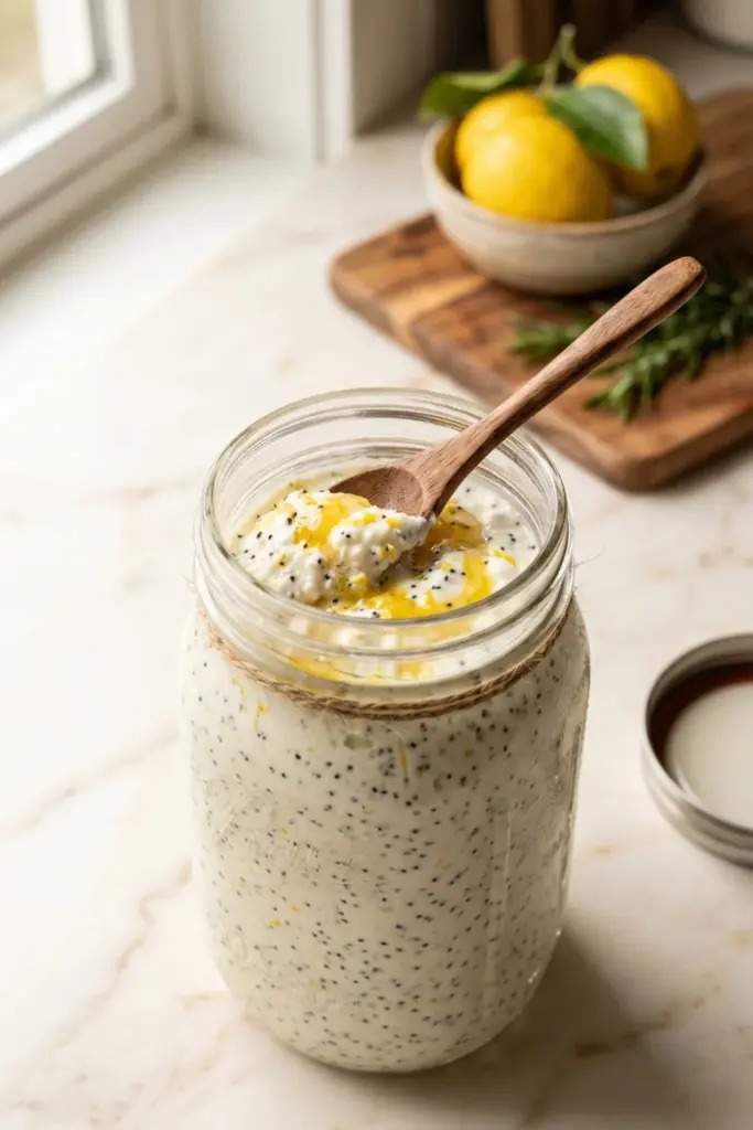 lemon-poppyseed-cottage-cheese-breakfast-jar