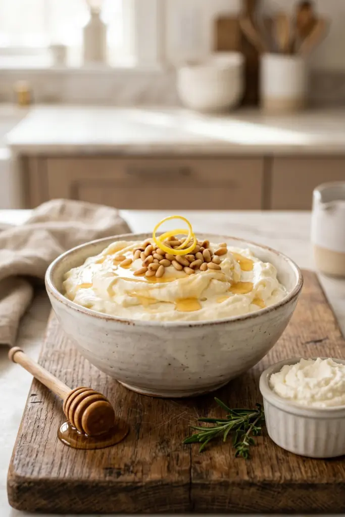 lemon-ricotta-mousse-honey-creamy-summer-desserts