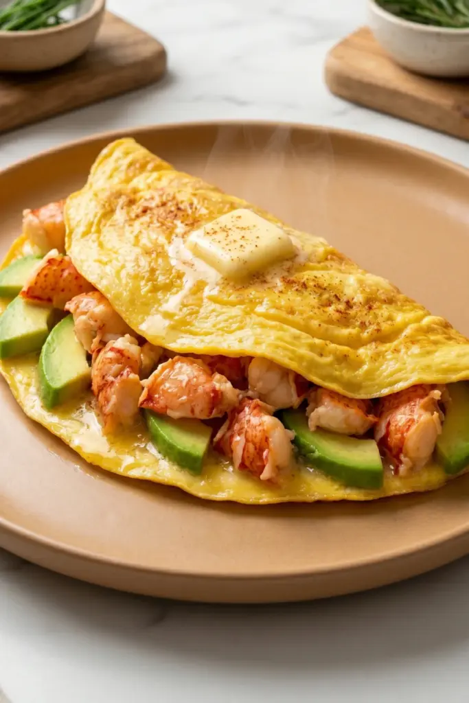 lobster-avocado-omelet-lemon-butter-luxury-keto-breakfast