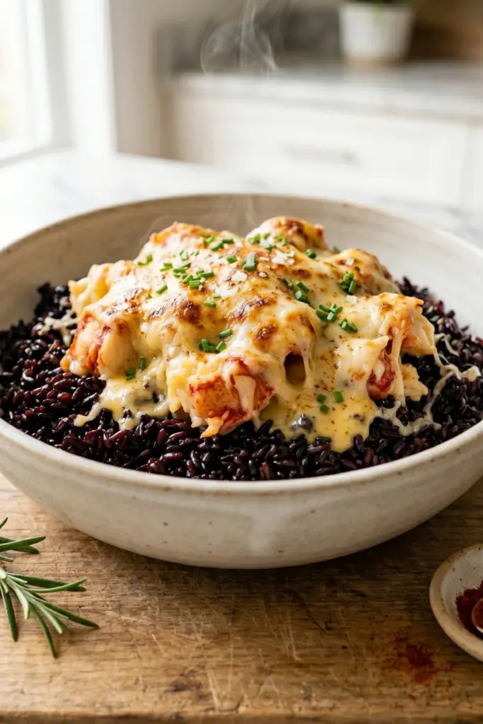 lobster-thermidor-black-rice-bowl-luxury-breakfast-burrito