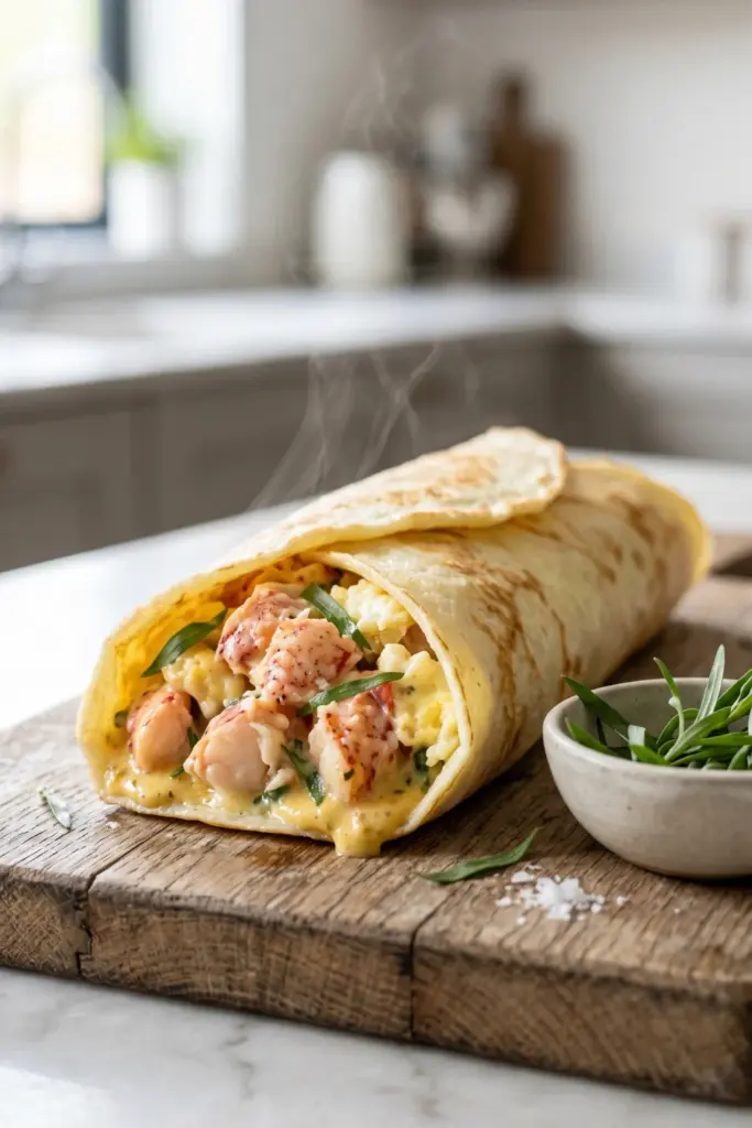 lobster-thermidor-egg-white-wrap-tarragon-luxury-breakfast-wraps