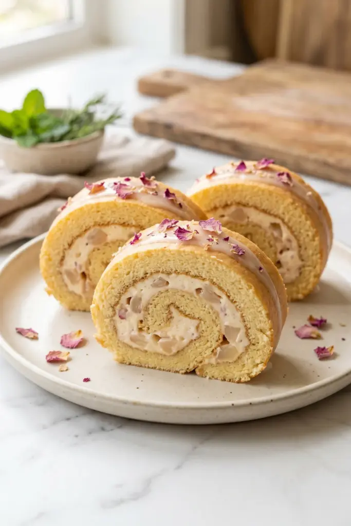 lychee-rose-cheesecake-shortcake-rolls-summer-recipes
