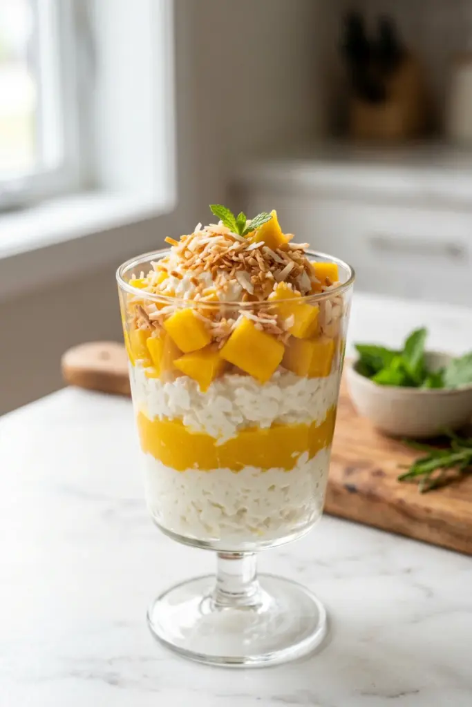 mango-coconut-cottage-cheese-parfait-summer-dessert