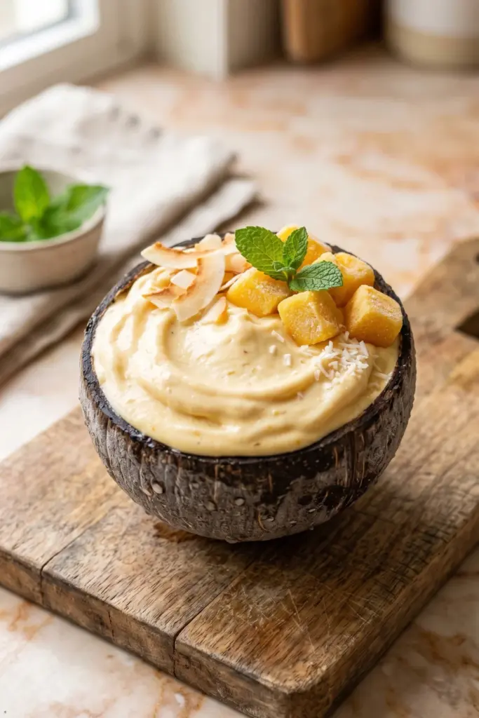 mango-coconut-protein-ice-cream-healthy-easy-summer-high-protein-dessert-recipe-ideas