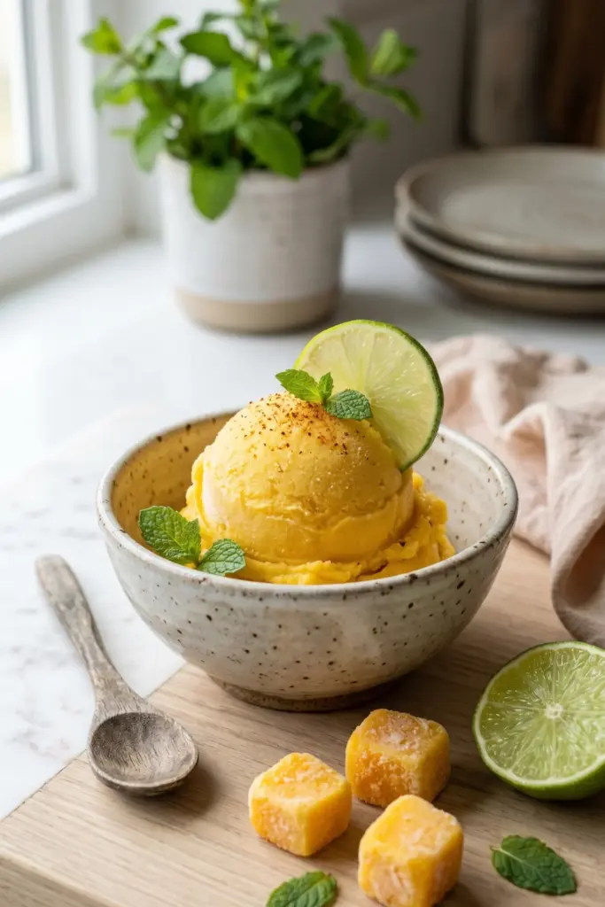 mango-lime-sorbet-3-ingredients-summer-fruit-desserts