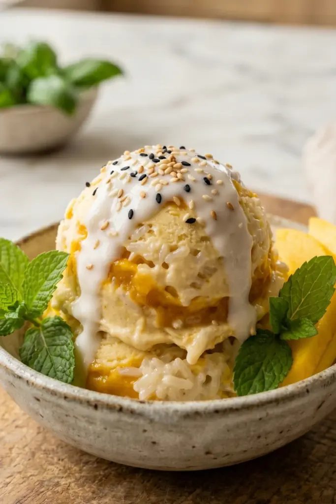 mango-sticky-rice-ice-cream-refreshing-summer-desserts