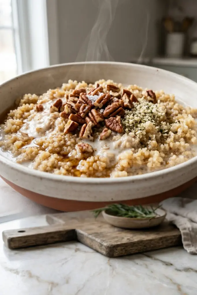 maple-pecan-quinoa-breakfast-bowl-cozy