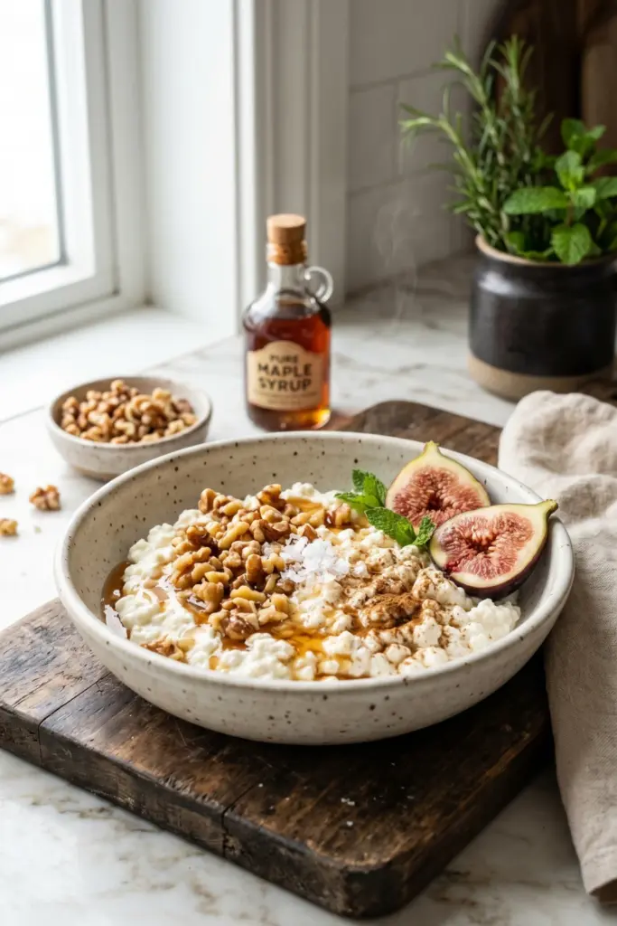 maple-walnut-bowl-healthy-cottage-cheese-breakfast-ideas