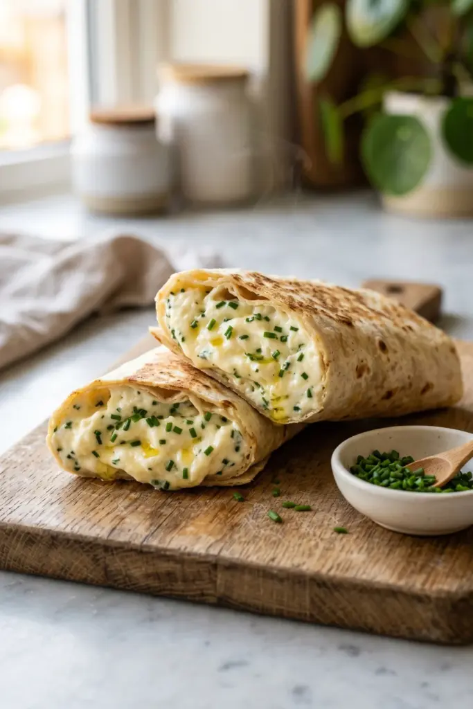mascarpone-truffle-oil-egg-white-wrap-chives-luxury-breakfast-wraps