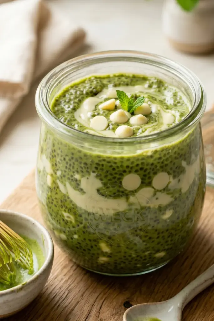 matcha-white-chocolate-cozy-chia-pudding