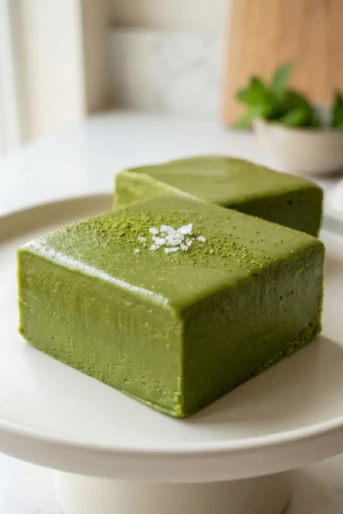 matcha-white-chocolate-fudge-healthy-no-bake-summer-desserts