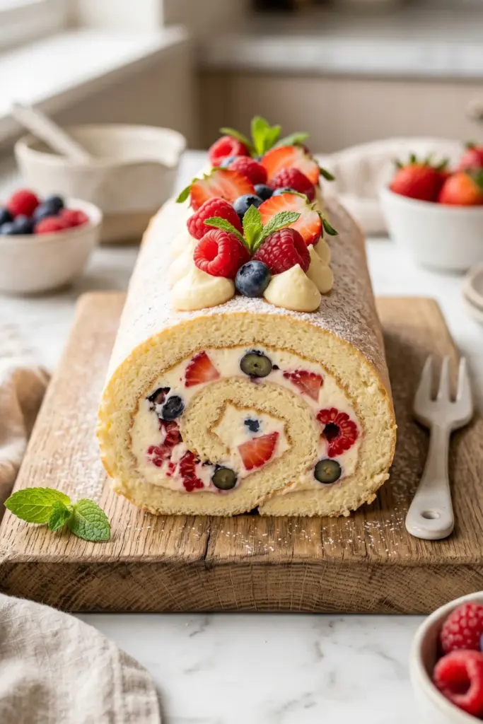 mixed-berry-cheesecake-swiss-roll-easy-summer-soft-fluffy-swiss-rolls-recipe-ideas