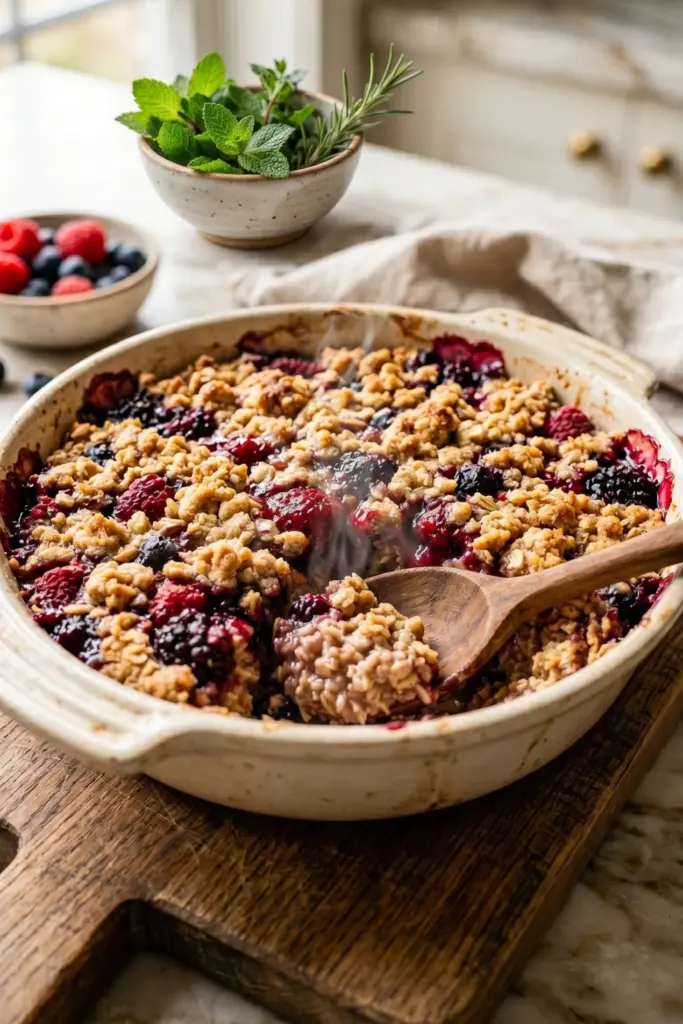 mixed-berry-crumble-top-baked-oatmeal-cozy-breakfast-recipes