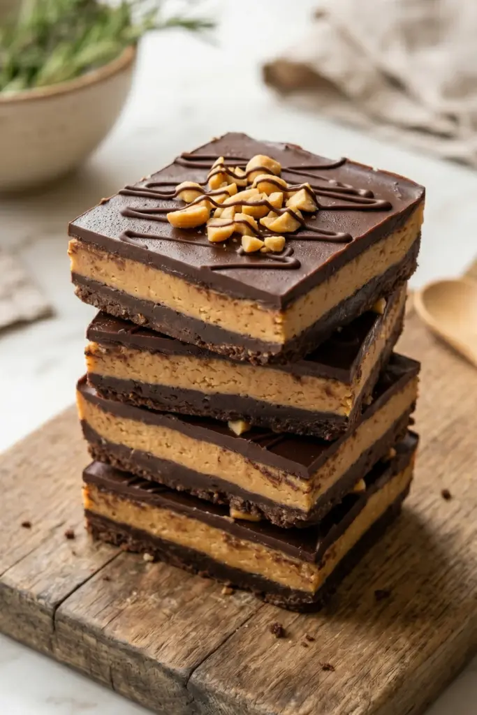 no-bake-chocolate-peanut-butter-bars-healthy-summer-desserts