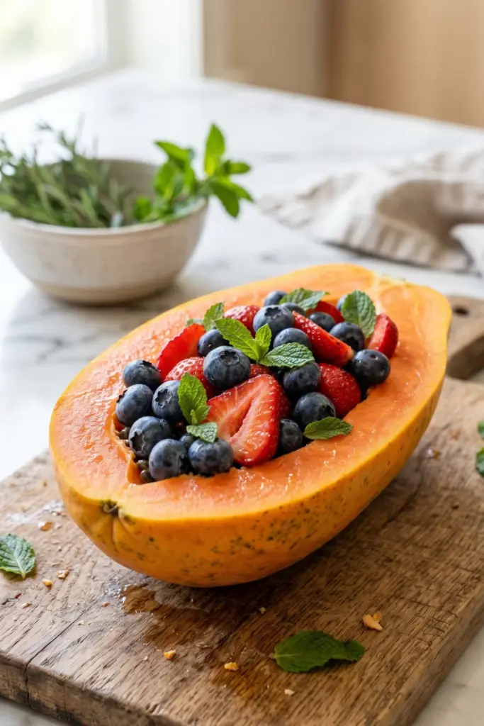 papaya-berry-boats-summer-desserts
