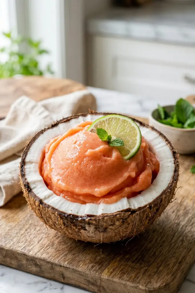 papaya-lime-sorbet-summer-desserts