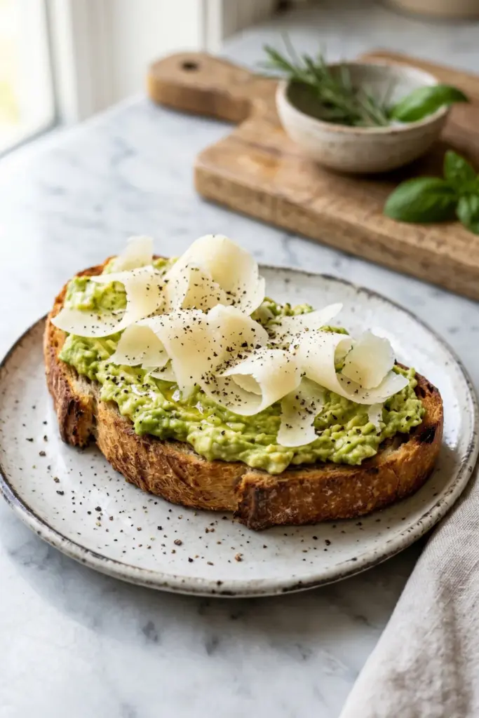 parmesan-black-pepper-avocado-toast-high-protein
