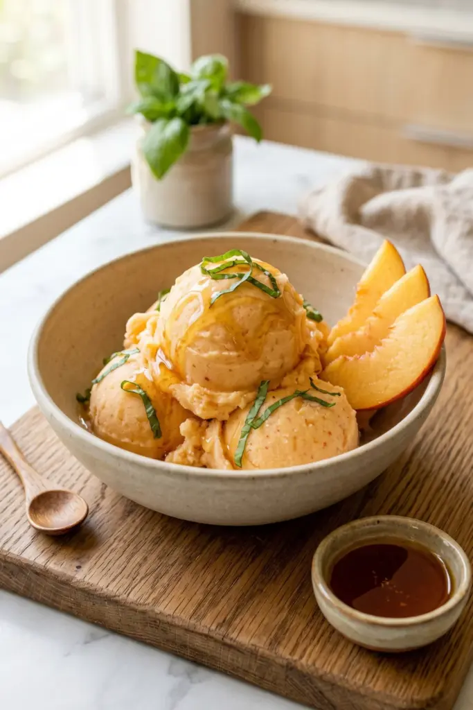 peach-basil-honey-sorbet-fruity-summer-desserts-bursting-with-flavor-recipe-ideas