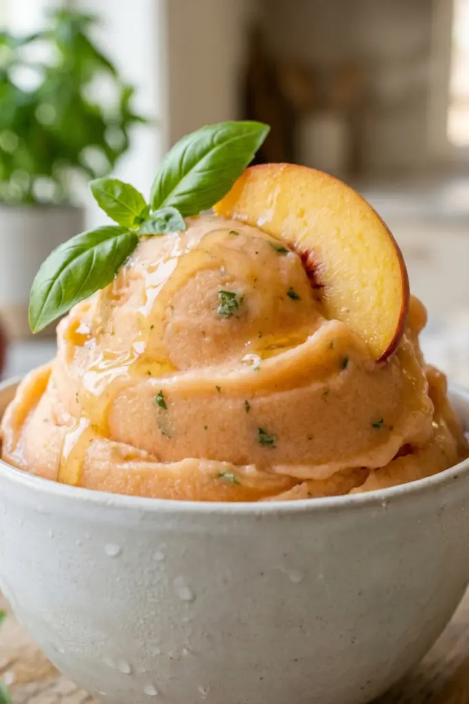 peach-basil-sorbet-healthy-summer-dessert-recipe-ideas