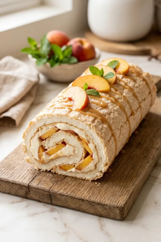 peach-meringue-swiss-roll-easy-summer-soft-fluffy-swiss-rolls-recipe-ideas