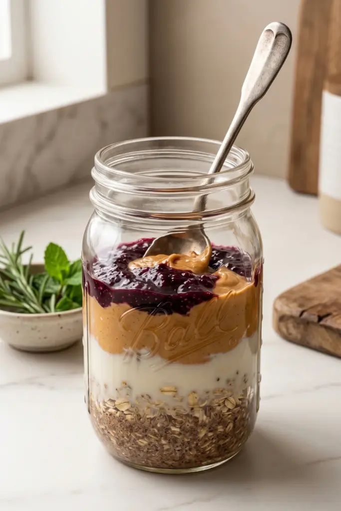 peanut-butter-jelly-flax-breakfast-jar