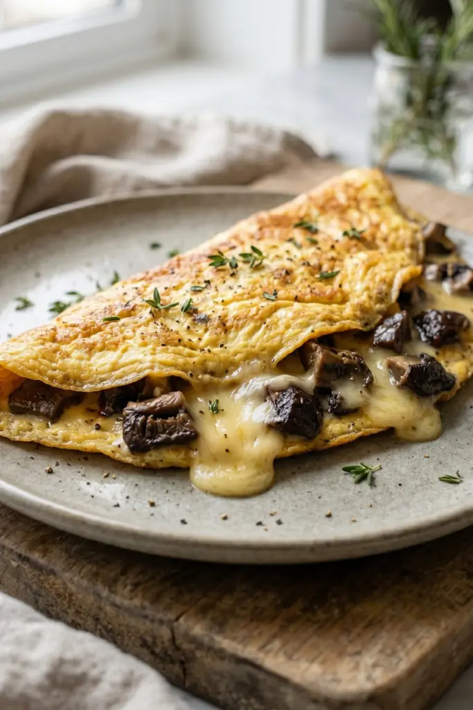 porcini-mushroom-gruyere-omelet-luxury-keto-breakfast