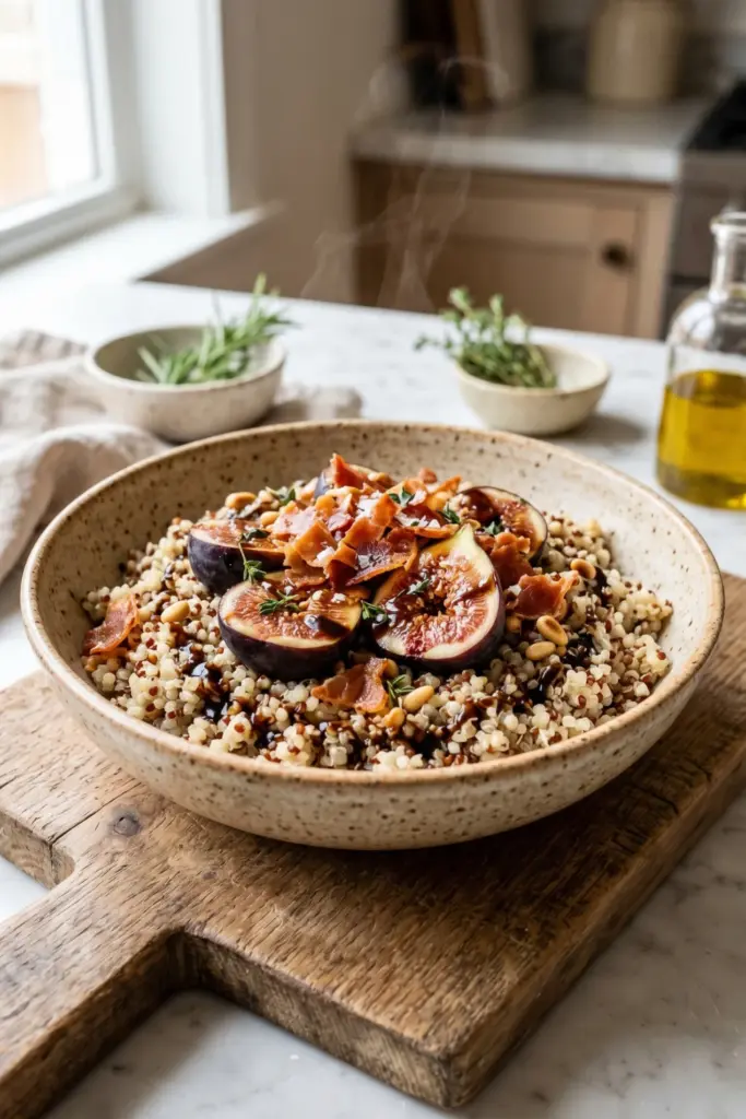 prosciutto-fig-glazed-quinoa-bowl-luxury-breakfast-burrito