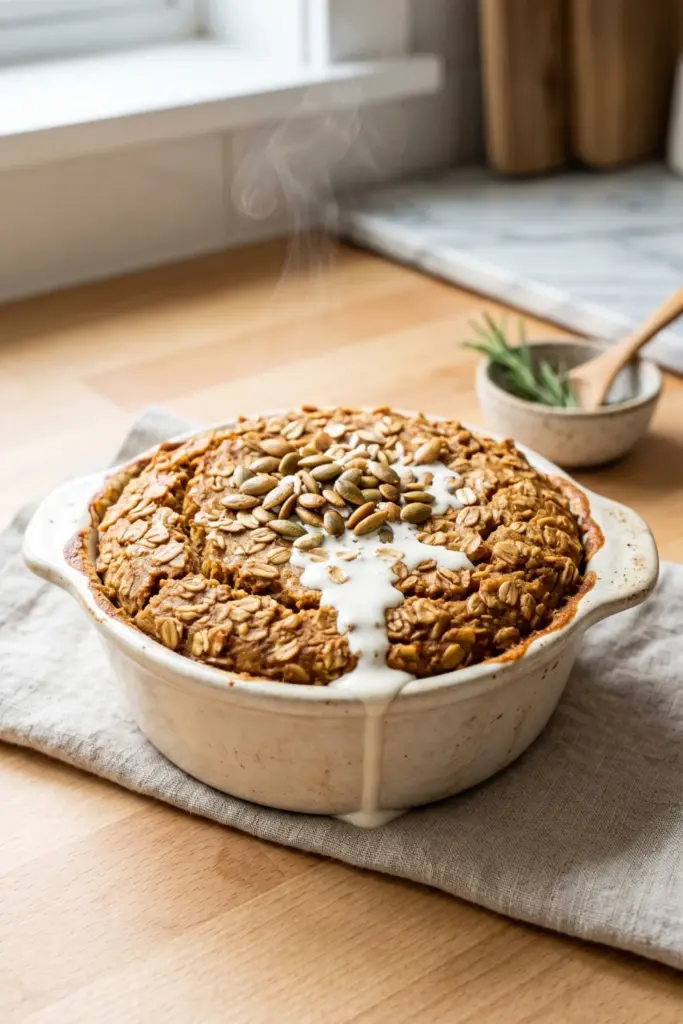 pumpkin-pie-spice-fall-baked-oatmeal-cozy-breakfast-recipes