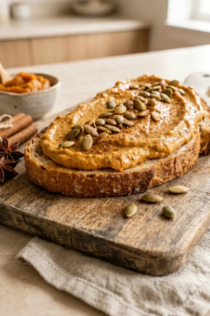 pumpkin-spice-peanut-butter-protein-toast