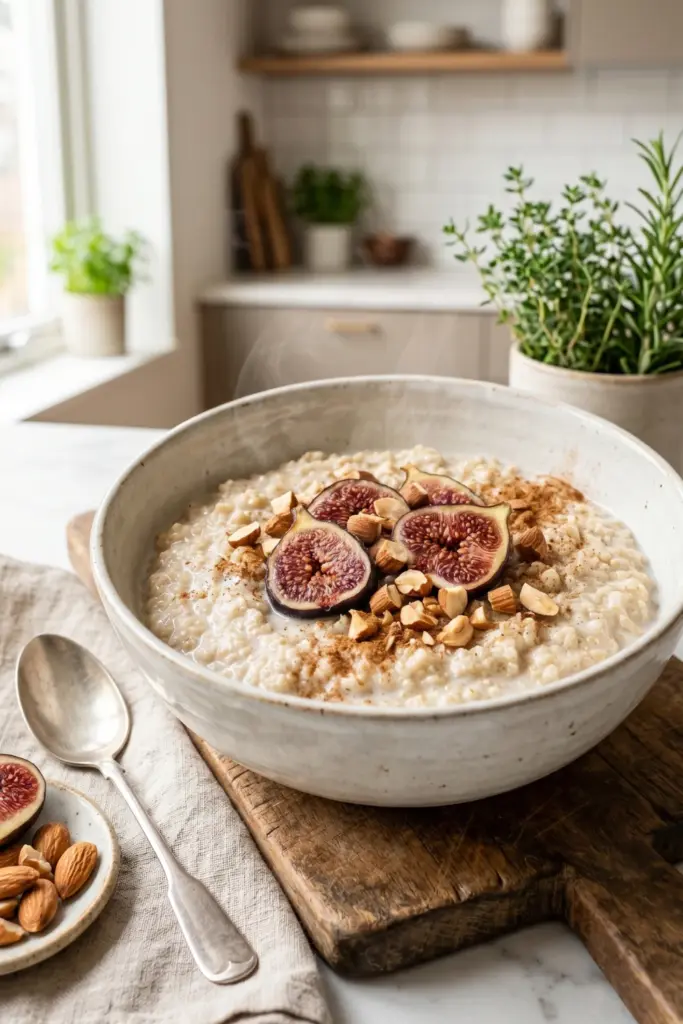 quinoa-porridge-almonds-figs-bowl-high-fiber-breakfasts