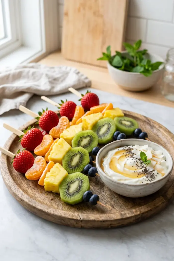 rainbow-fruit-skewers-with-honey-yogurt-dip-easy-summer-desserts-perfect-for-parties-and-bbqs-recipe-ideas
