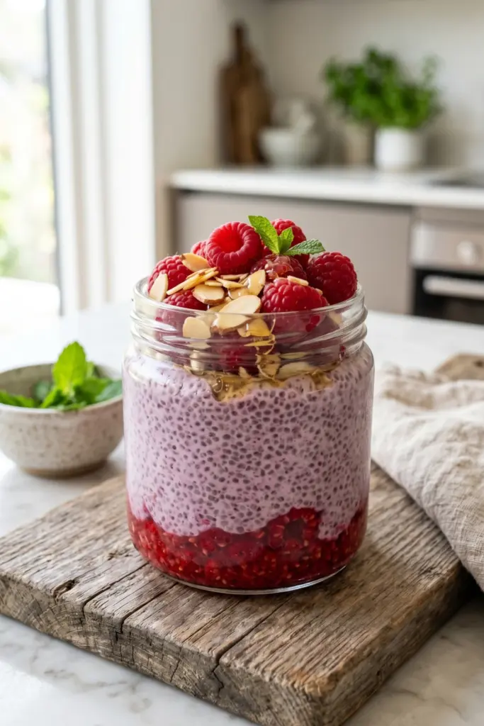 raspberry-chia-pudding-bowl-high-fiber-breakfasts