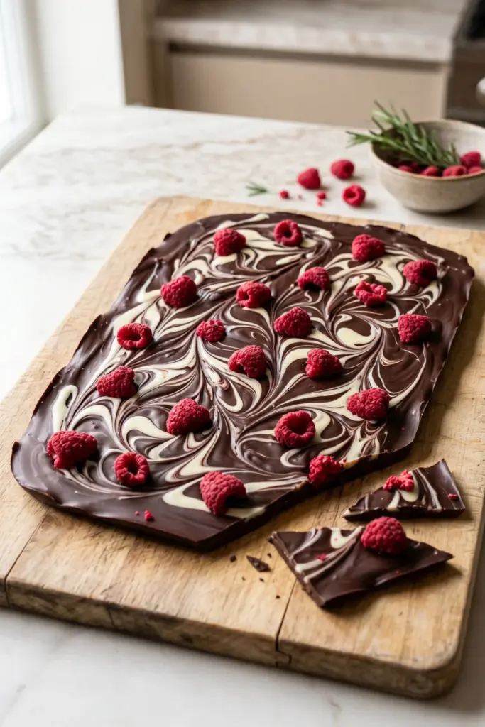 raspberry-chocolate-bark-summer-dessert-ideas