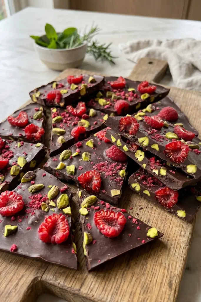 raspberry-dark-chocolate-bark-healthy-summer-dessert-recipe-ideas